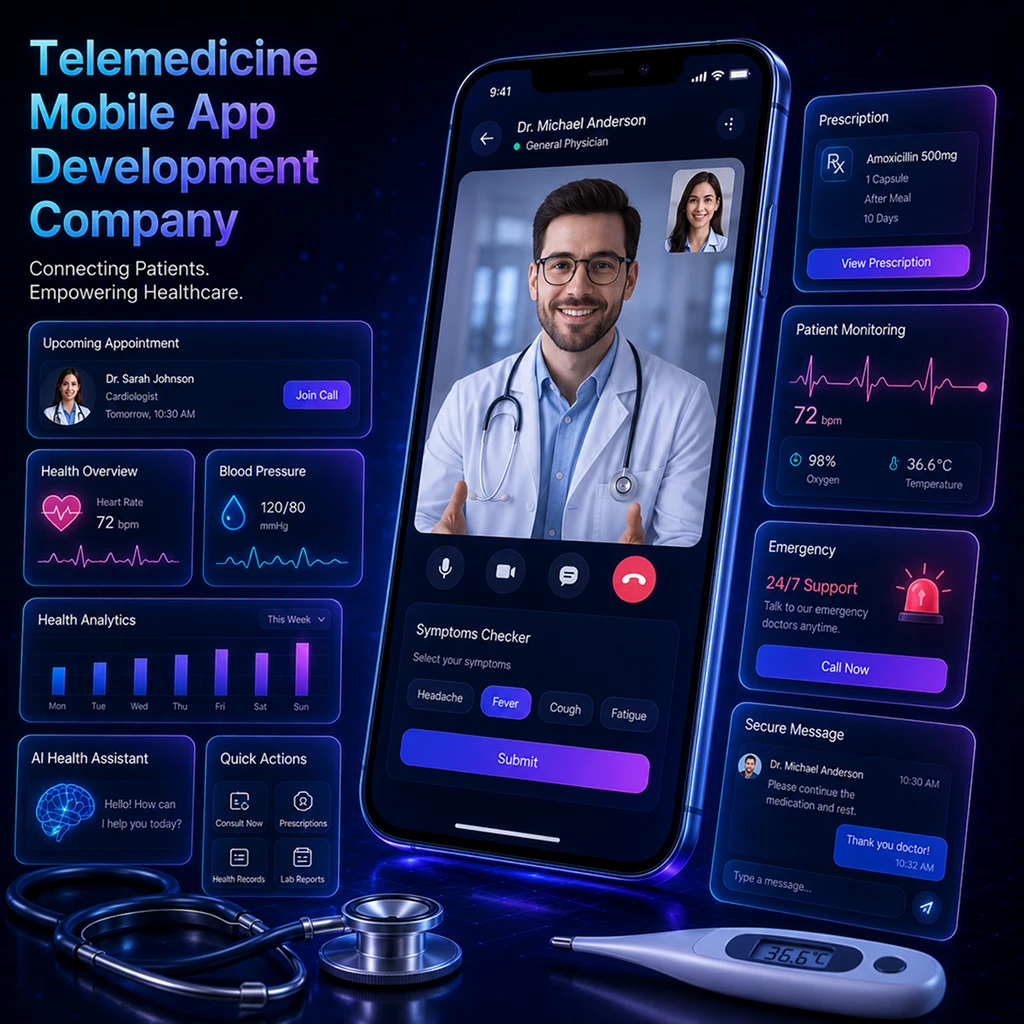 Telemedicine mobile app development company services